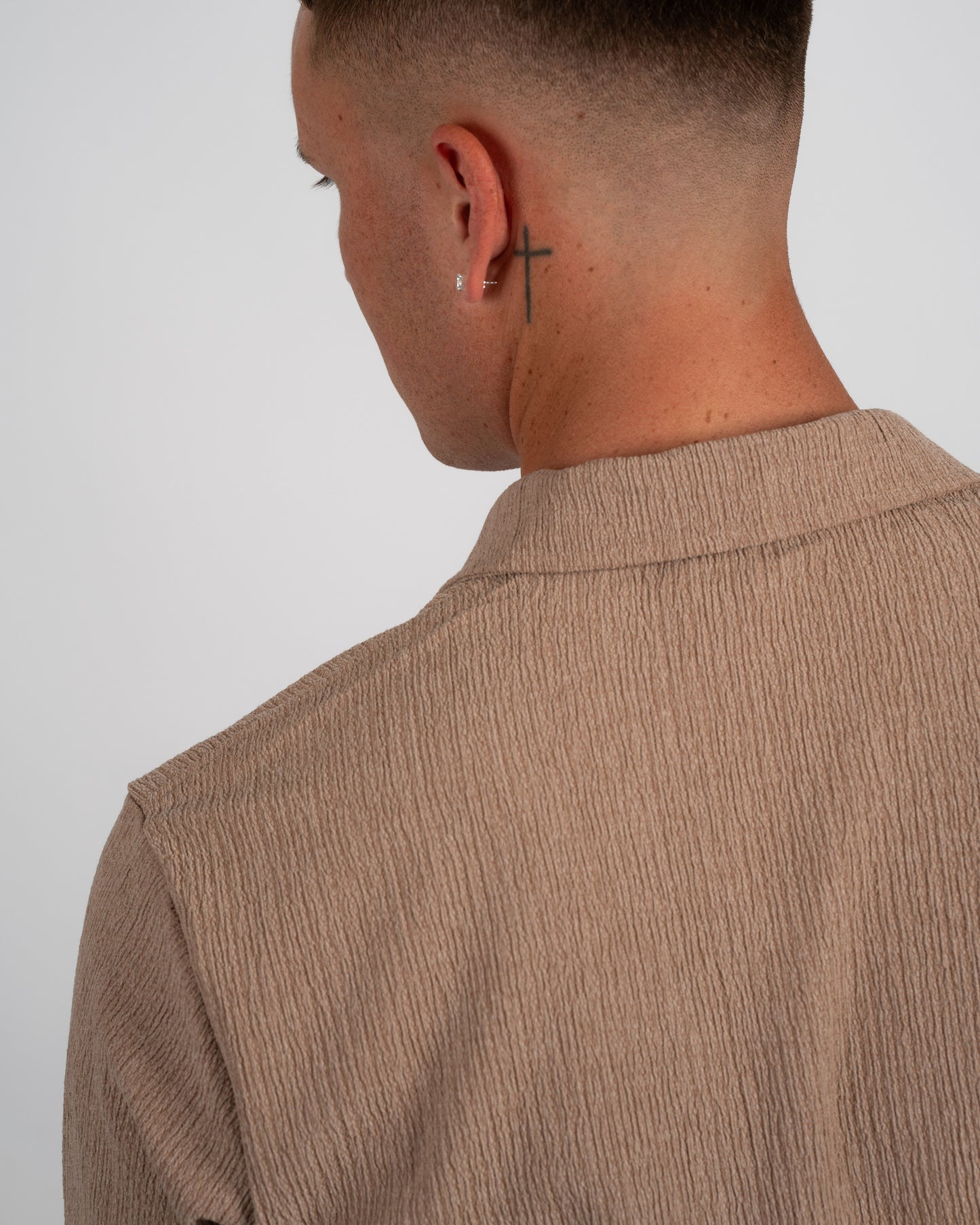 Textured Long-Sleeve Polo