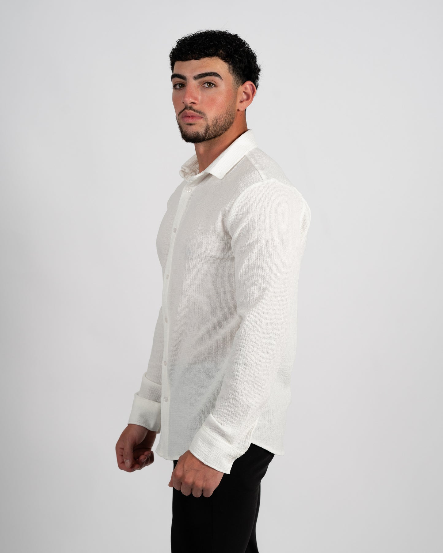 Textured Long Sleeve Shirt