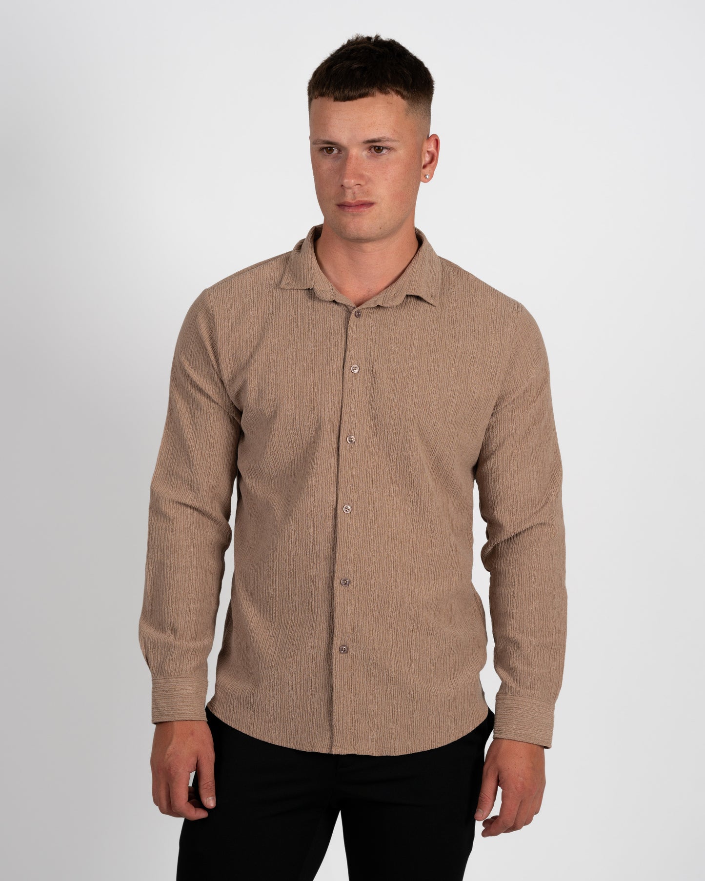 Textured Long Sleeve Shirt