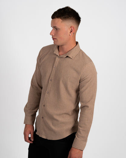 Textured Long Sleeve Shirt