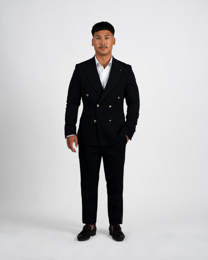 Navy Double Breasted 2-Piece Suit