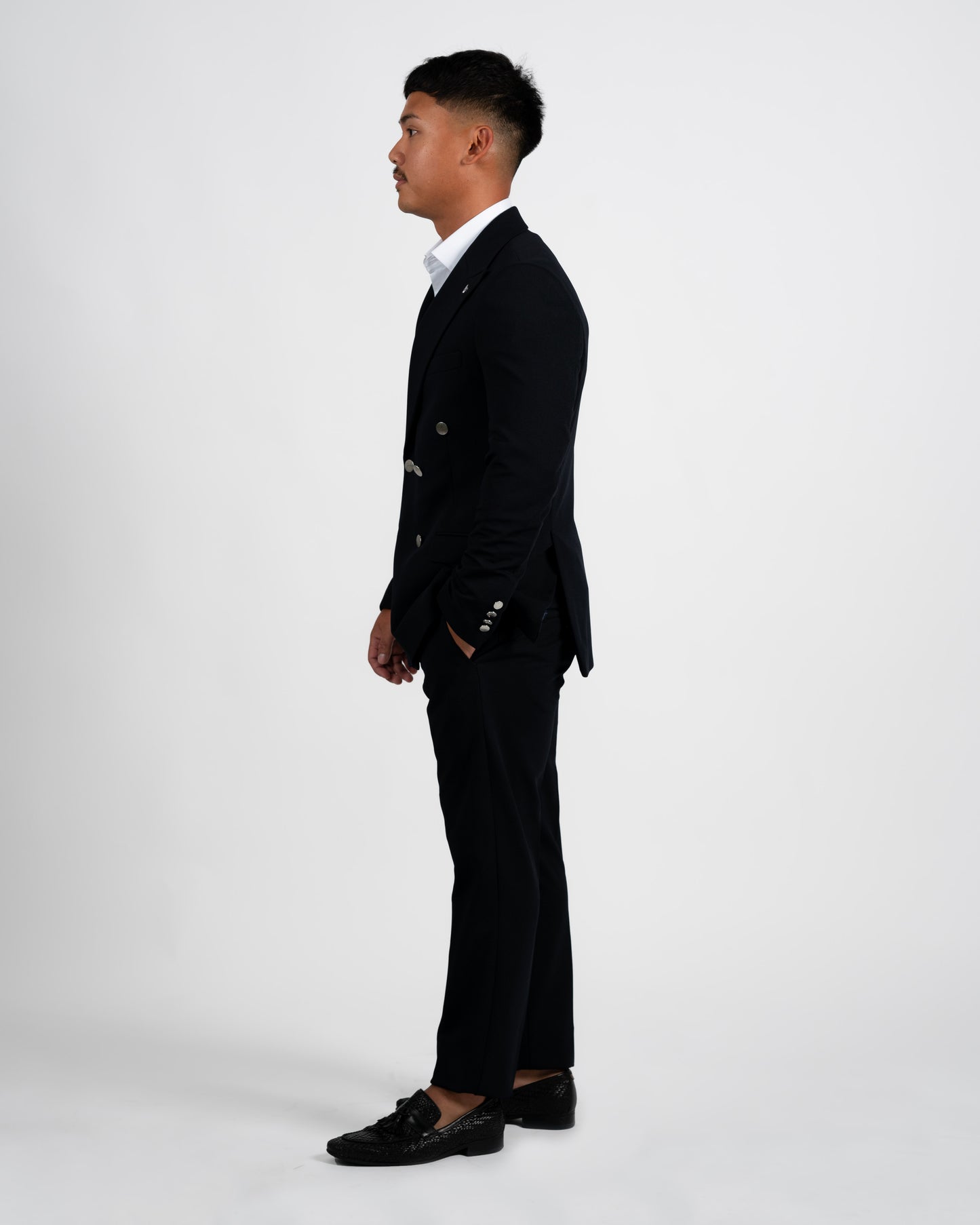 Navy Double Breasted 2-Piece Suit