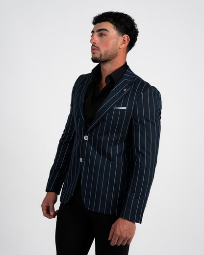 Navy Pinstripe Jacket