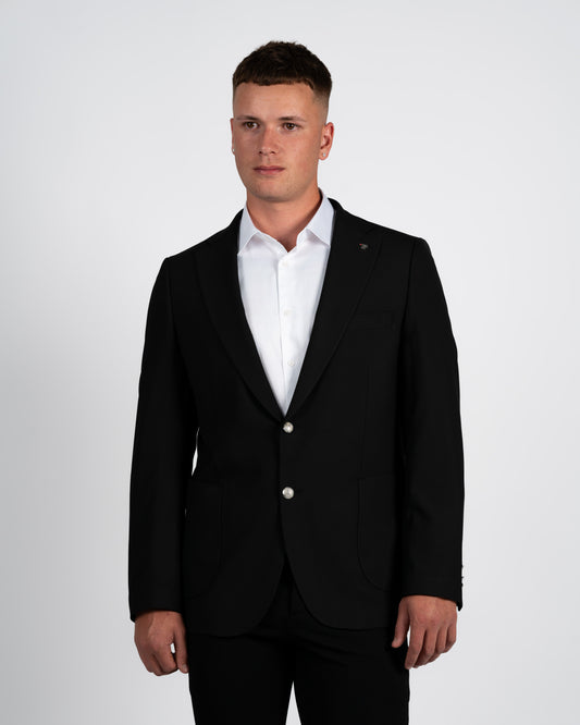 Timeless Black Single-Breasted Jacket